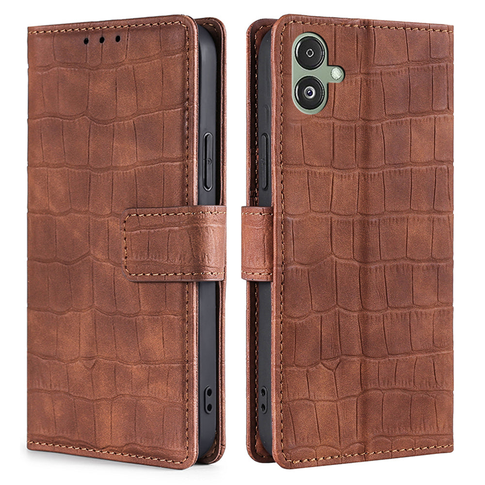 For Samsung Galaxy F14 5G Skin-touch Feeling Phone Case Crocodile Texture Wallet Stand PU Leather Cover For Samsung Galaxy F14 5G Skin-touch Feeling Phone Case Crocodile Texture Wallet Stand PU Leather Cover